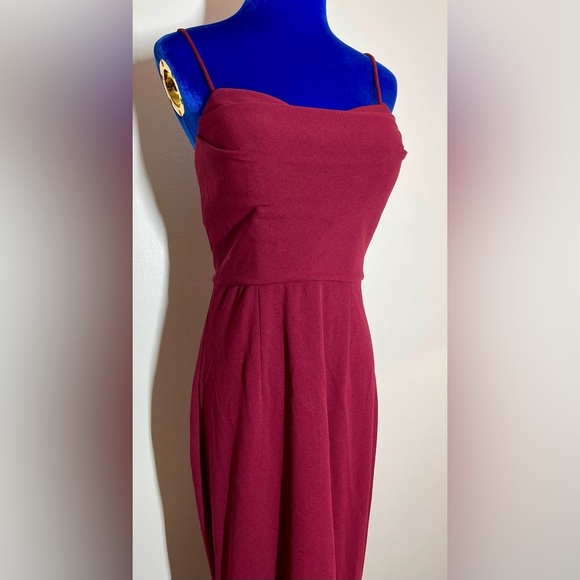 Bariano Australia | Maroon Lace Up Mermaid Dress | AUS 8 US 4 - Picture 2 of 6